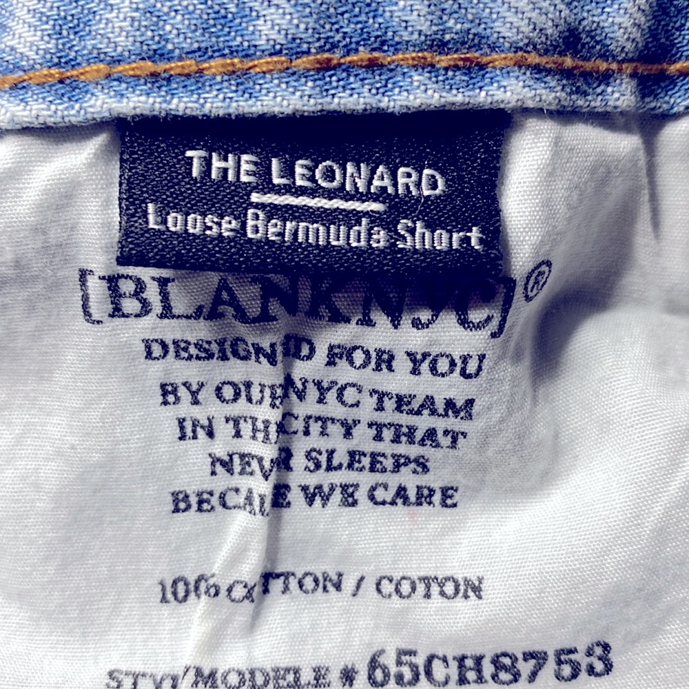 NWT Blank NYC The Leonard Distressed Bermuda Shorts Size 25 - Picture 8 of 10